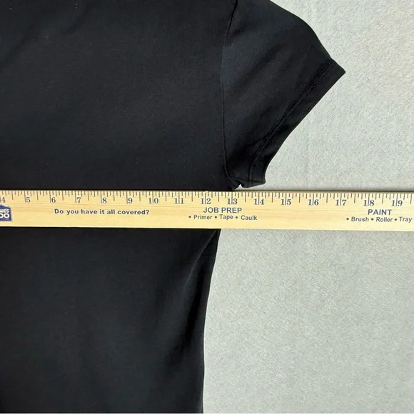 Brand New WeWoreWhat Cropped Baby V-Neck Short Sleeve T-Shirt in Black NWT - Picture 10 of 10